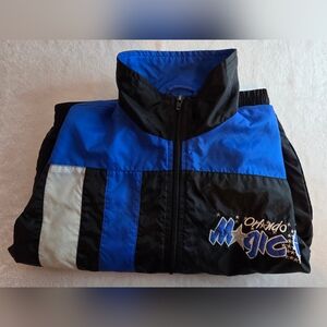 Orlando Magic Vintage Windbreaker Jacket - Black & Royal Blue